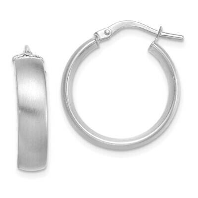 Small 5mm Satin Hoop Earrings 14k White Gold TF1747W, MPN: TF1747W, 191101974724