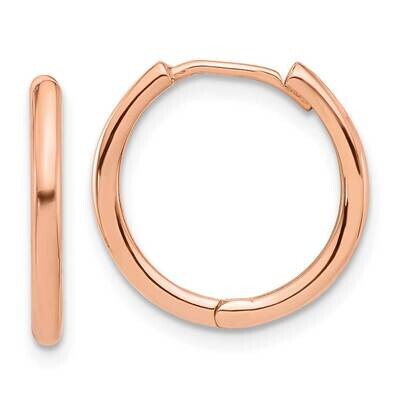 Polished Hinged Hoop Earrings 14k Rose Gold TF2305R, MPN: TF2305R,