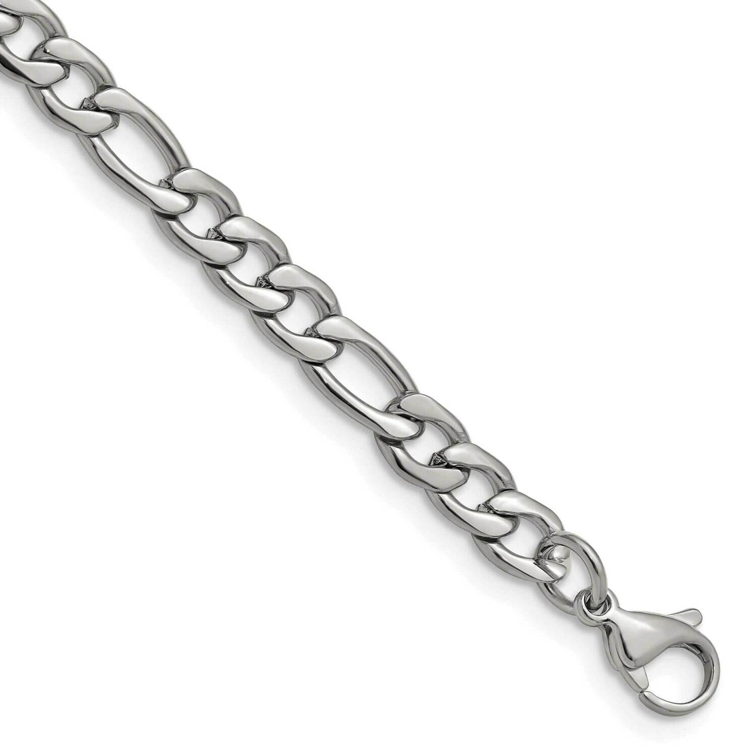 Chisel Polished 6.3mm 8 Inch Figaro Chain Stainless Steel SRN680-8 by Chisel, MPN: SRN680-8, 886774…