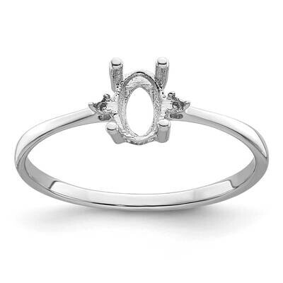 Birthstone Ring Mounting 14k White Gold XBR214M, MPN: XBR214M,