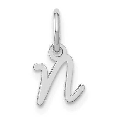 Upper Case Letter N Initial Charm 14k White Gold XNA1305W/N, MPN: XNA1305W/N,