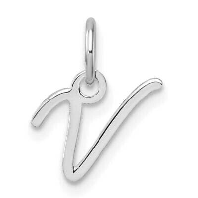 Uppercase Letter V Initial Charm 14k White Gold XNA1467W/V, MPN: XNA1467W/V,