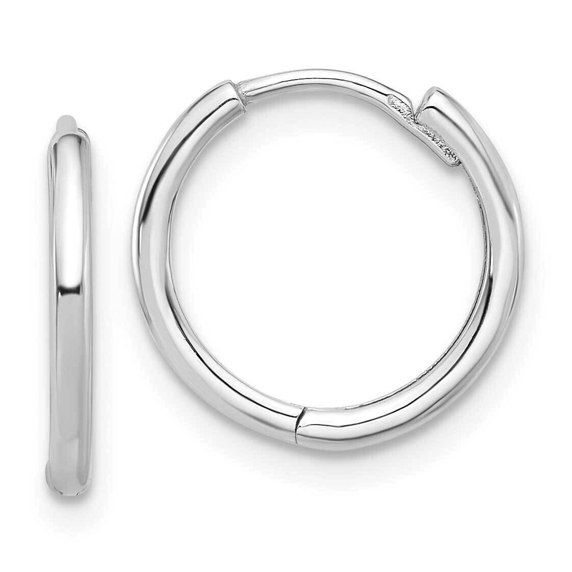 Polished Hinged Hoop Earrings 14k White Gold TF2301W, MPN: TF2301W,