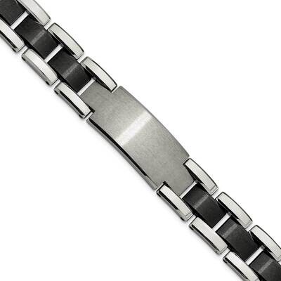 Chisel Tungsten Brushed Polished Black Ip-Plated 8.5 Inch Bracelet TUB126-8.5 by Chisel, MPN: TUB12…