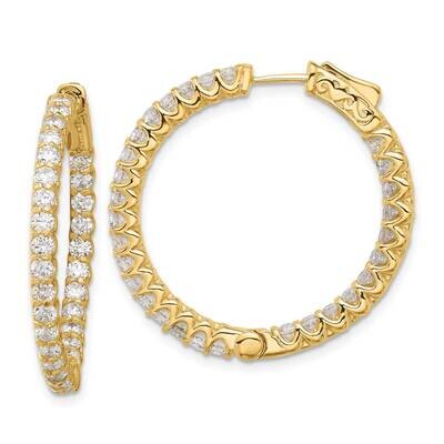 2.9Ct 58-2.3mm In Out Hoop Safety Clasp Diamond Earrings 14k Gold XE3270AA, MPN: XE3270AA,