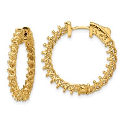 Round Hoop Safety Clasp Earring Mountings 14k Gold XE2009, MPN: XE2009, 191101637964