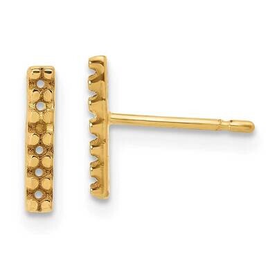 Bar Earrings Mounting 14k Gold XE3075, MPN: XE3075,