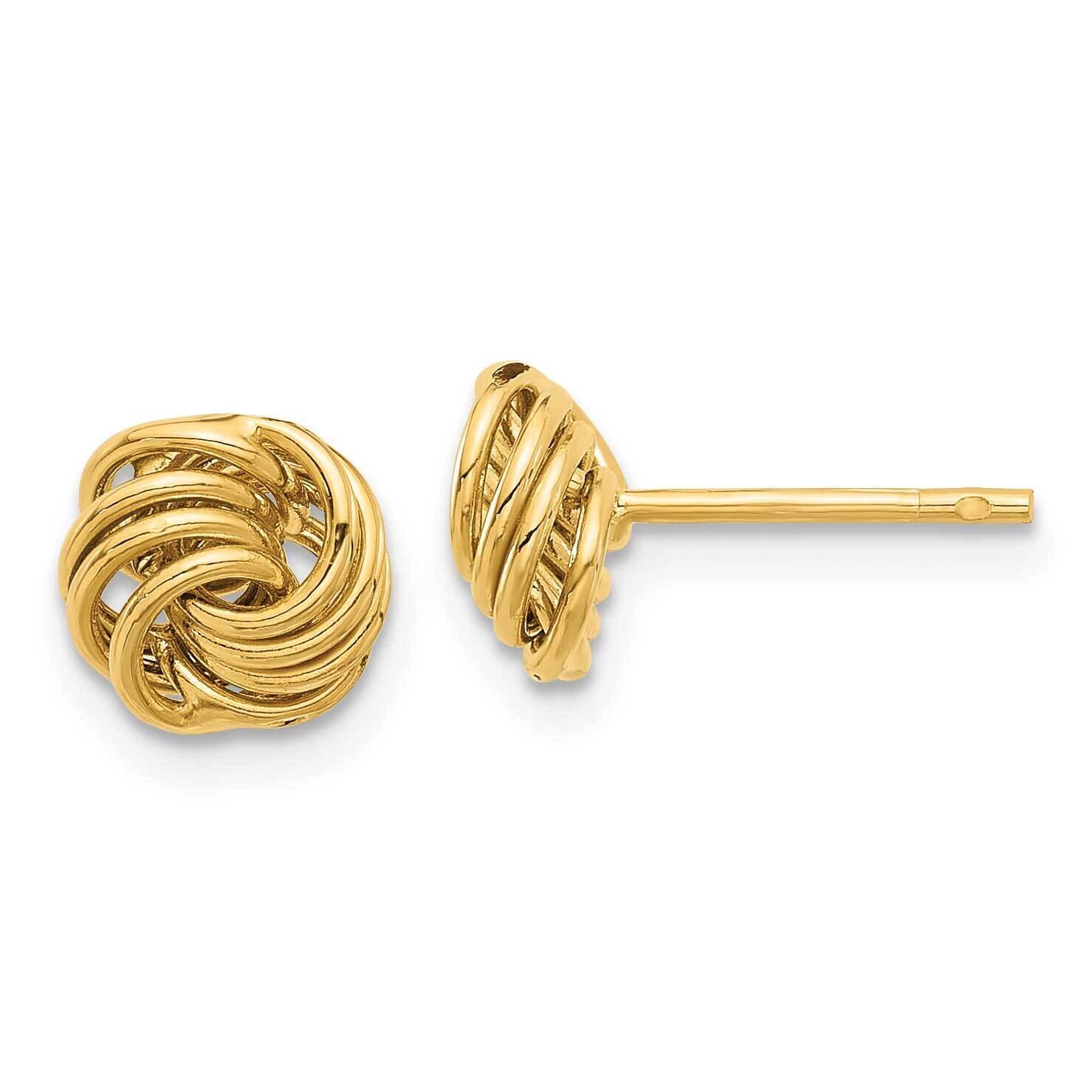 Love Knot Post Earrings 14k Polished Gold TF2344