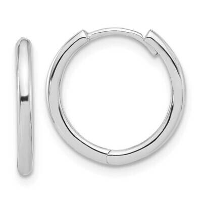 Polished Hinged Hoop Earrings 14k White Gold TF2305W, MPN: TF2305W,
