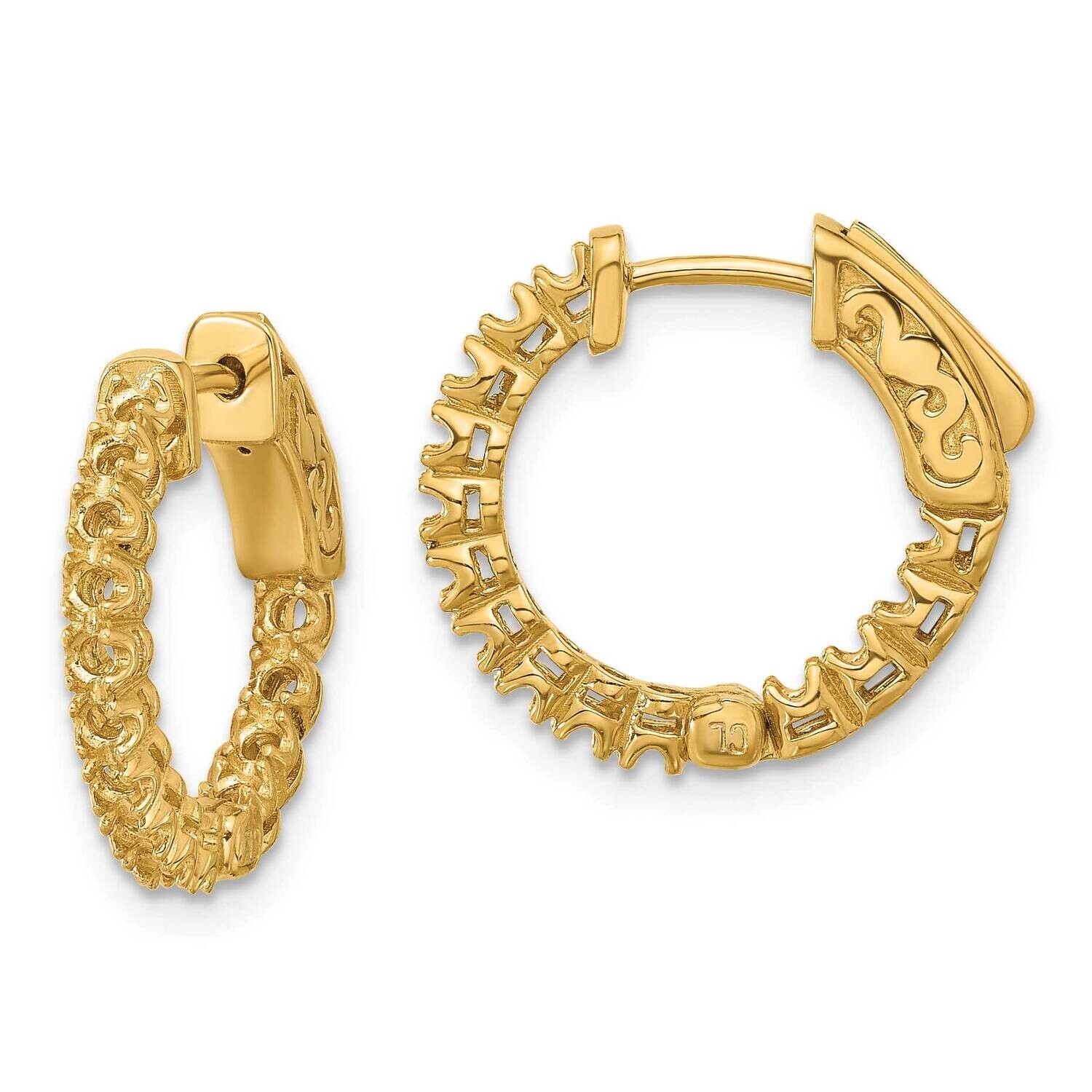.62Ct 28-1.75mm In Out Hoop Safety Clasp Earring Mountings 14k Gold XE3261, MPN: XE3261,