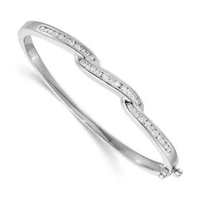 Bangle Bracelet Mounting 6.75 Inch 14k White Gold XB71W, MPN: XB71W,