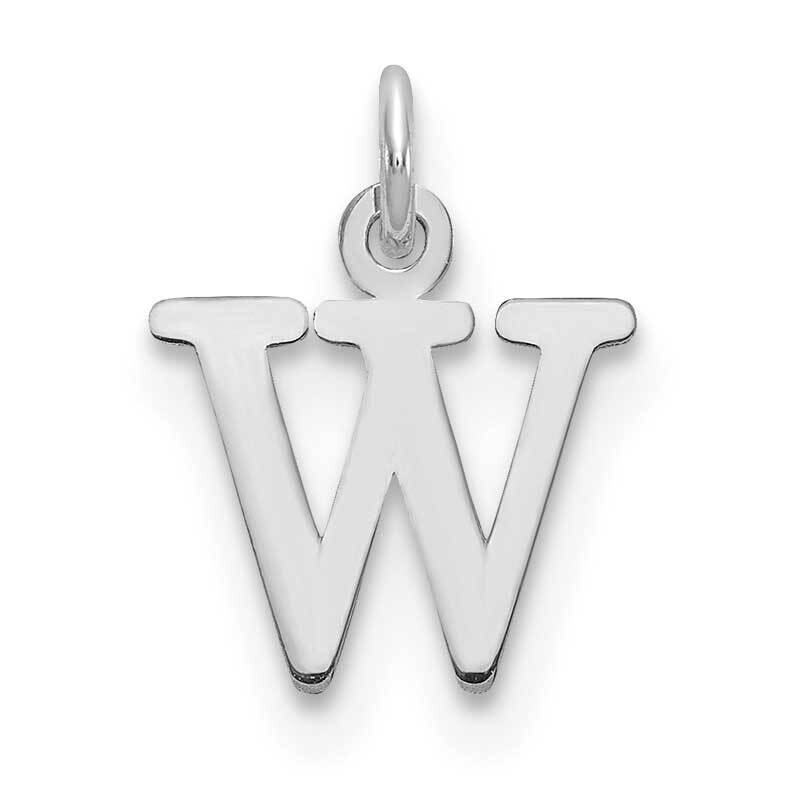Letter W Initial Charm Sterling Silver Rhodium-Plated XNA1160SS/W, MPN: XNA1160SS/W,