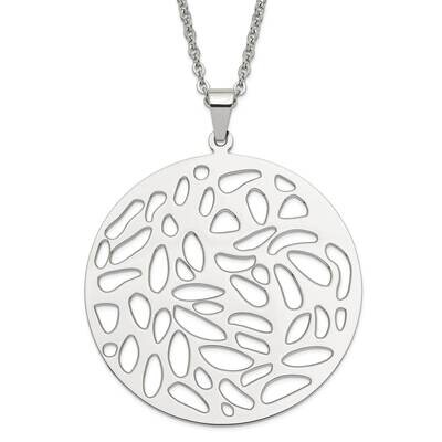 Fancy Cutout Pendant Necklace Stainless Steel SRN641-22 by Chisel, MPN: SRN641-22, 886774042077