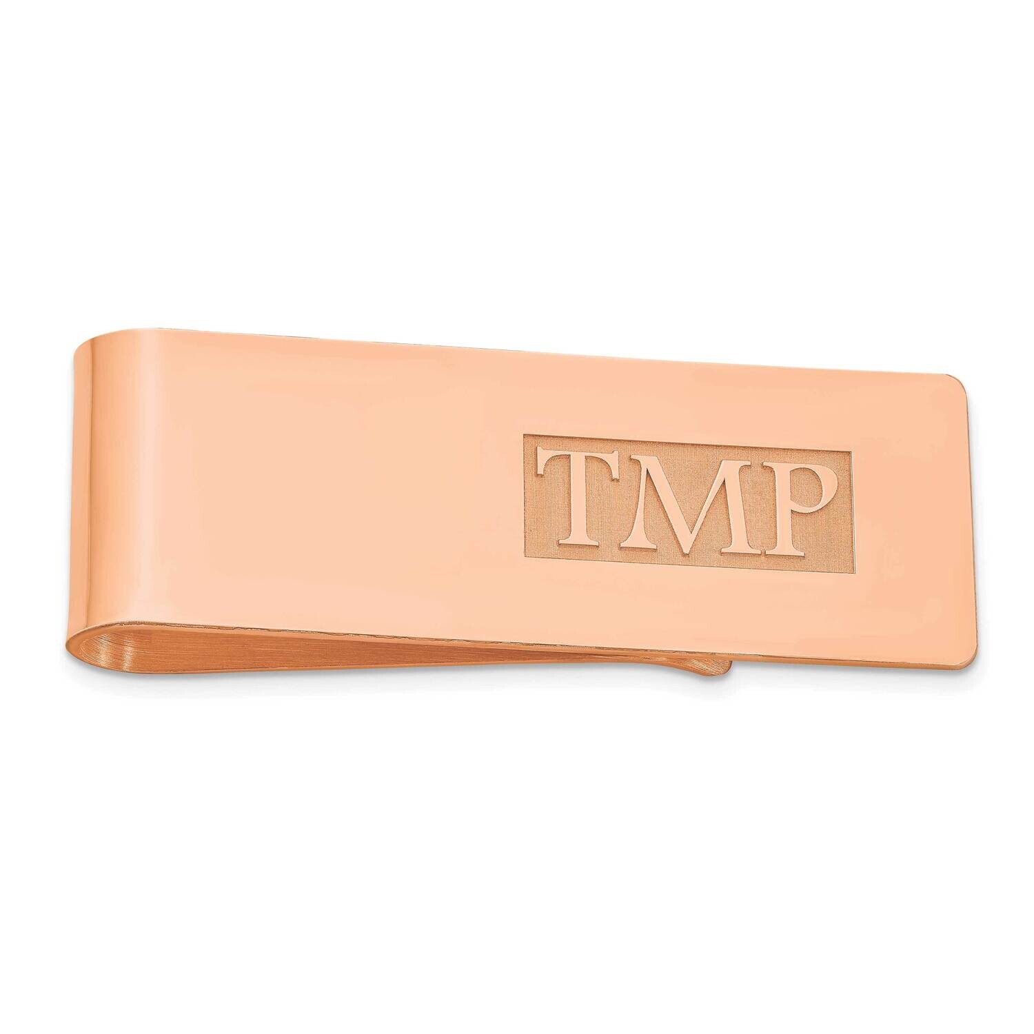 Rose-Plated Raised Letters Monogram Money Clip Sterling Silver XNA607RP, MPN: XNA607RP, 191101782664