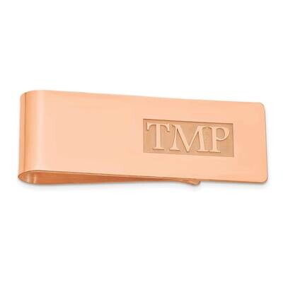Rose-Plated Raised Letters Monogram Money Clip Sterling Silver XNA607RP, MPN: XNA607RP, 191101782664