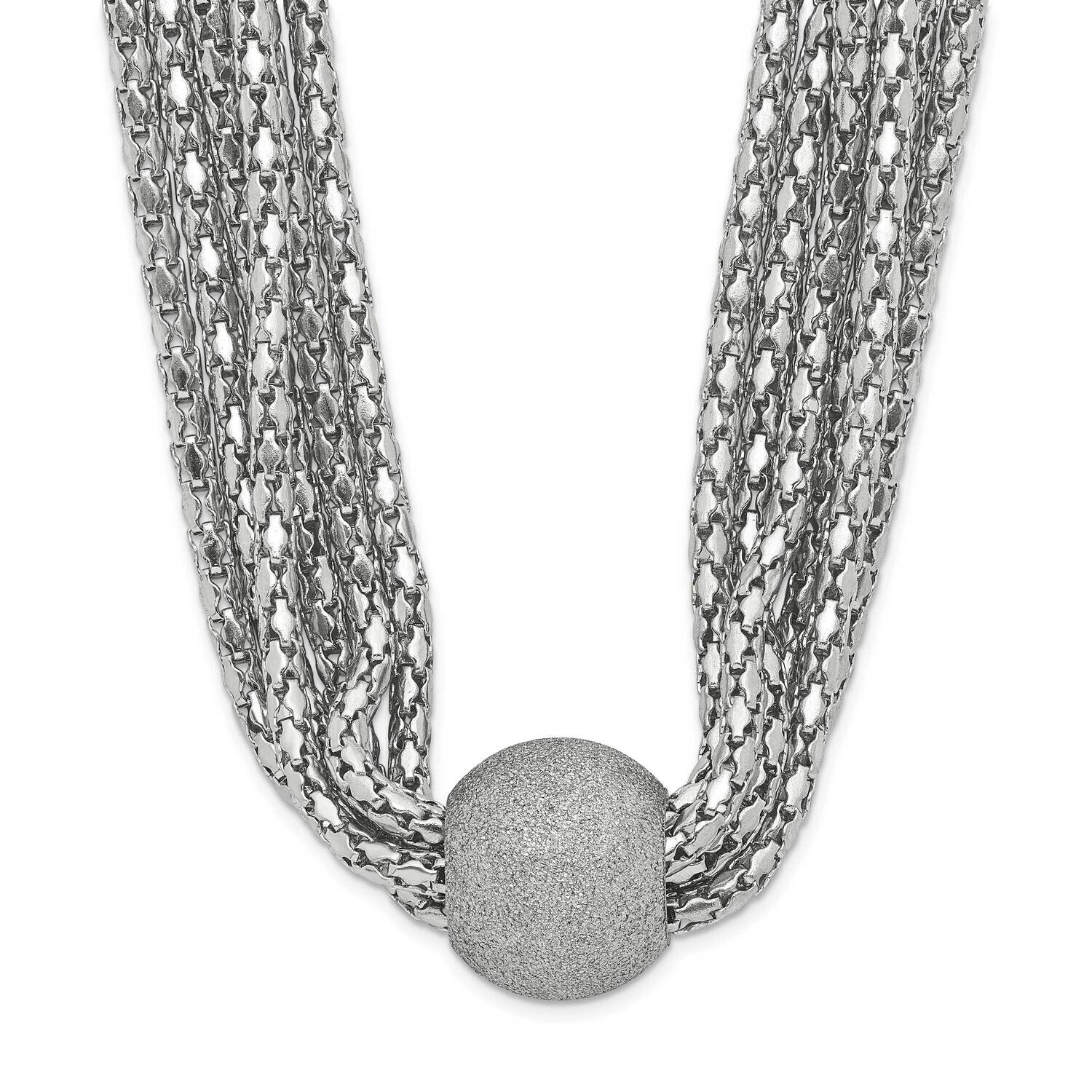 Polished 6 StrLaser Cut Bead Necklace Stainless Steel SRN1679-17 by Chisel, MPN: SRN1679-17, 883957…
