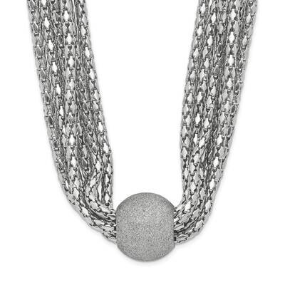 Polished 6 StrLaser Cut Bead Necklace Stainless Steel SRN1679-17 by Chisel, MPN: SRN1679-17, 883957…