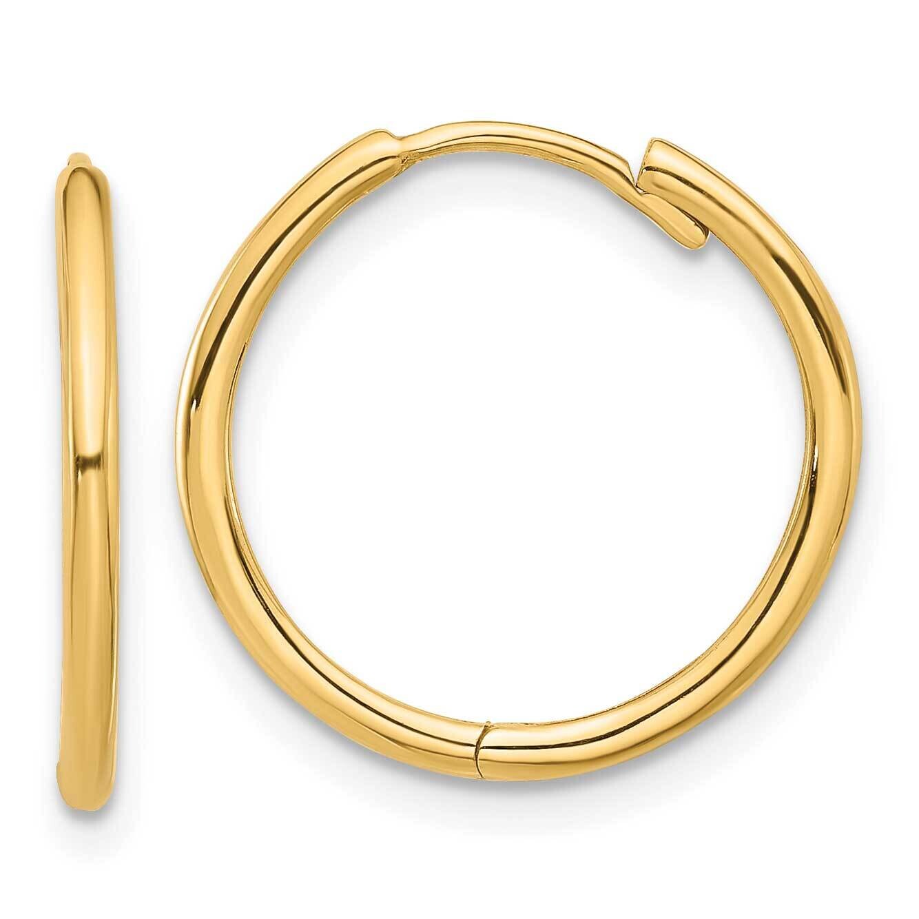 Hinged Hoop Earrings 14k Polished Gold TF2303