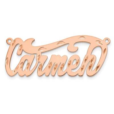 Diamond-Cut Name Plate 14k Rose Gold XNA148R, MPN: XNA148R,