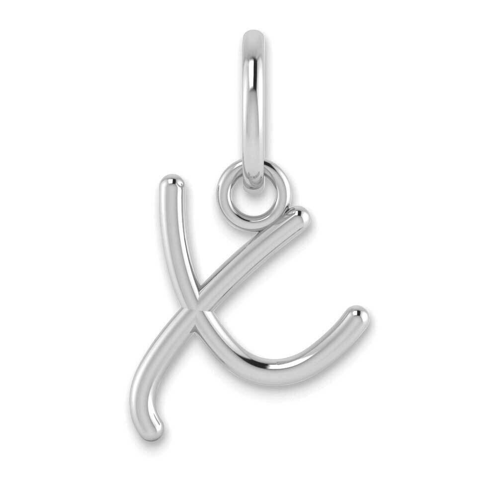 Upper Case Letter X Initial Charm 14k White Gold XNA1305W/X, MPN: XNA1305W/X,