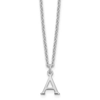 Cutout Letter A Initial Necklace Sterling Silver Rhodium-Plated XNA727SS/A, MPN: XNA727SS/A,