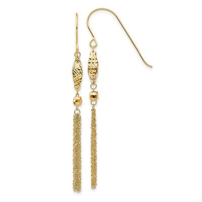 Bead Chain Dangle Earrings 55 Inch 14k Gold TL538Y, MPN: TL538Y,