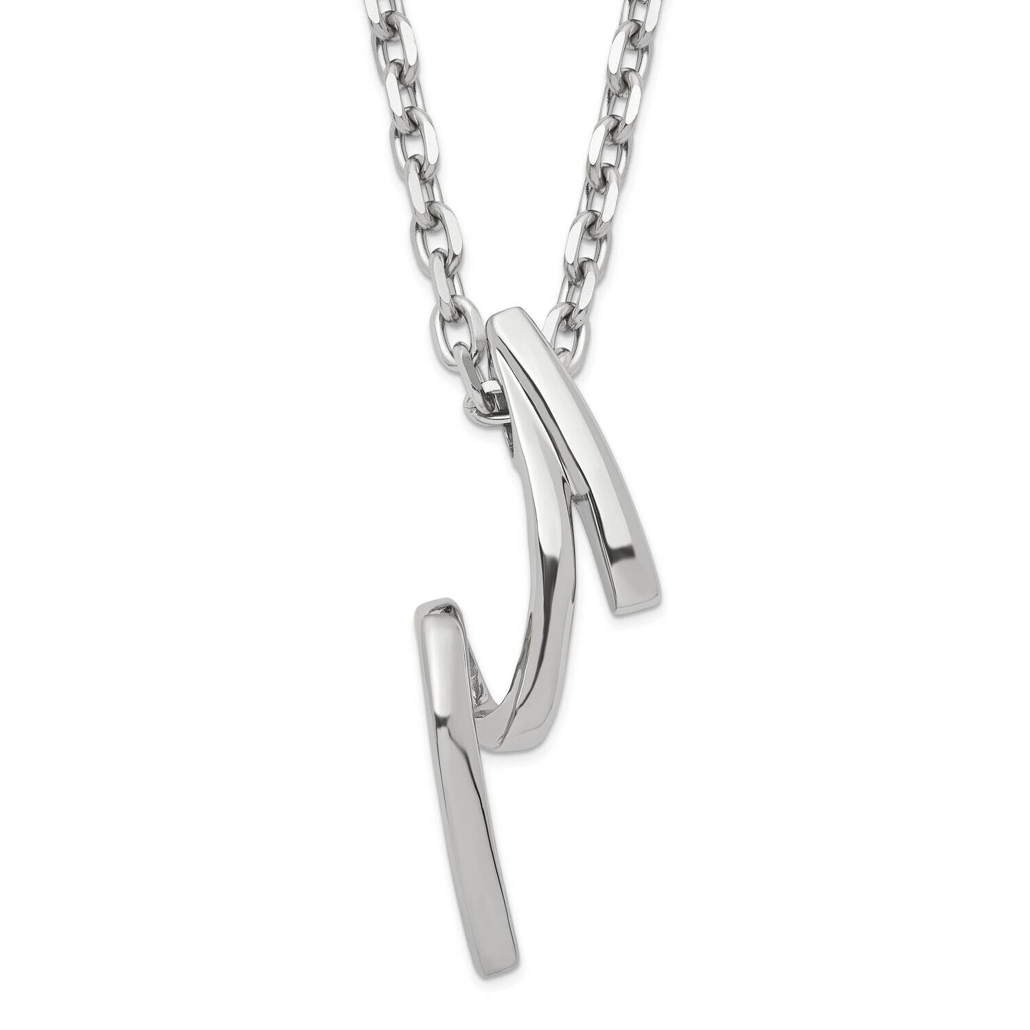 Fancy Line Design Necklace Stainless Steel SRN276-18 by Chisel, MPN: SRN276-18, 883957750033