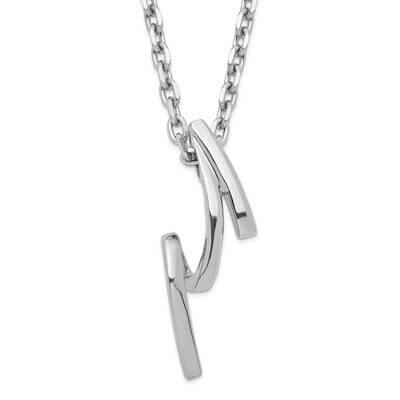 Fancy Line Design Necklace Stainless Steel SRN276-18 by Chisel, MPN: SRN276-18, 883957750033