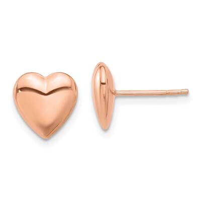 Polished Puffed Heart Post Earrings 14k Rose Gold TF2360R, MPN: TF2360R, 196904100349