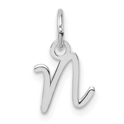 Uppercase Letter N Initial Charm 14k White Gold XNA1467W/N, MPN: XNA1467W/N,