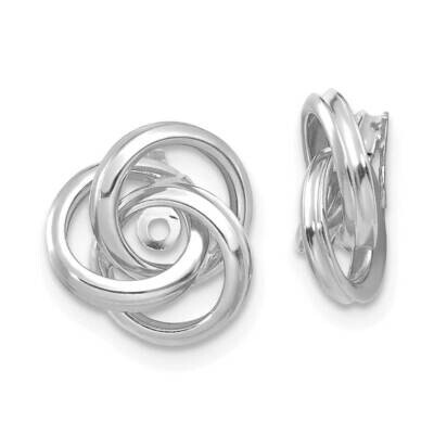 Polished Love Knot Earring Jackets 14k White Gold TH227W, MPN: TH227W,