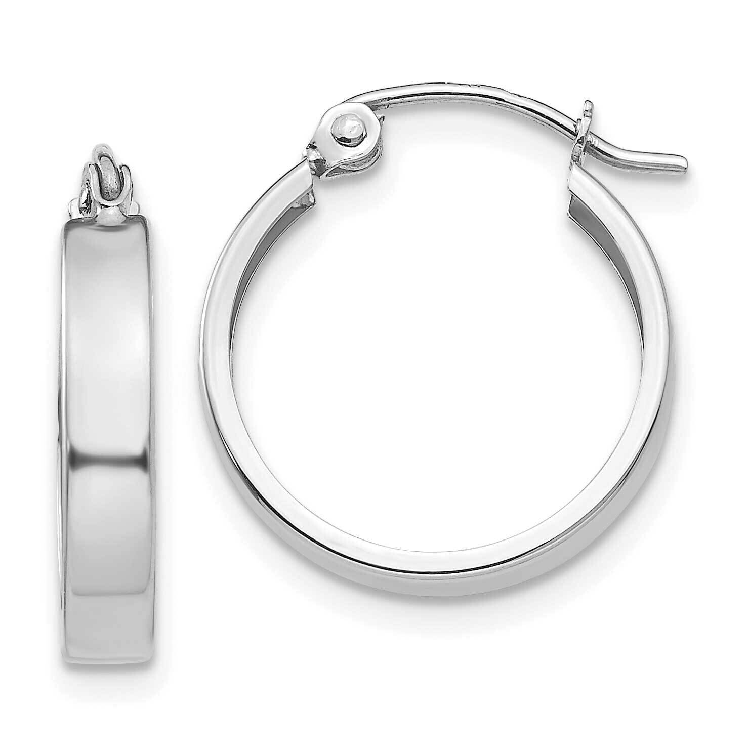 Polished 3mm Hoop Earrings 14k White Gold TF151W, MPN: TF151W, 196904099056