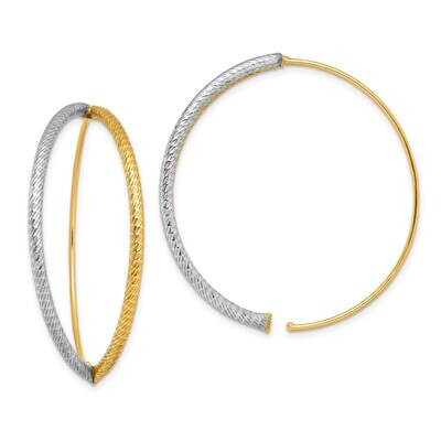Large Diamond-Cut Dangle Threader Earrings 14k Gold With Rhodium TF1729, MPN: TF1729, 191101974410