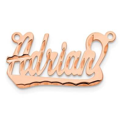 Diamond-Cut Name Plate 14k Rose Gold XNA163R, MPN: XNA163R,