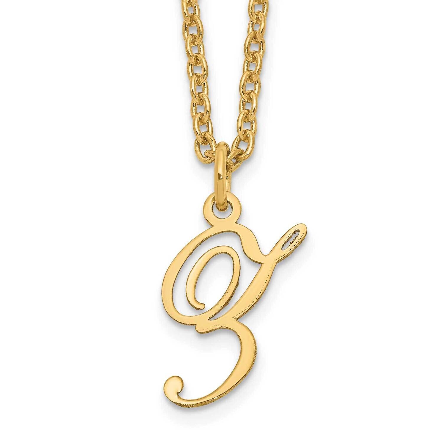 Gold-Plated Letter Z Initial Necklace Sterling Silver XNA756GP/Z, MPN: XNA756GP/Z,