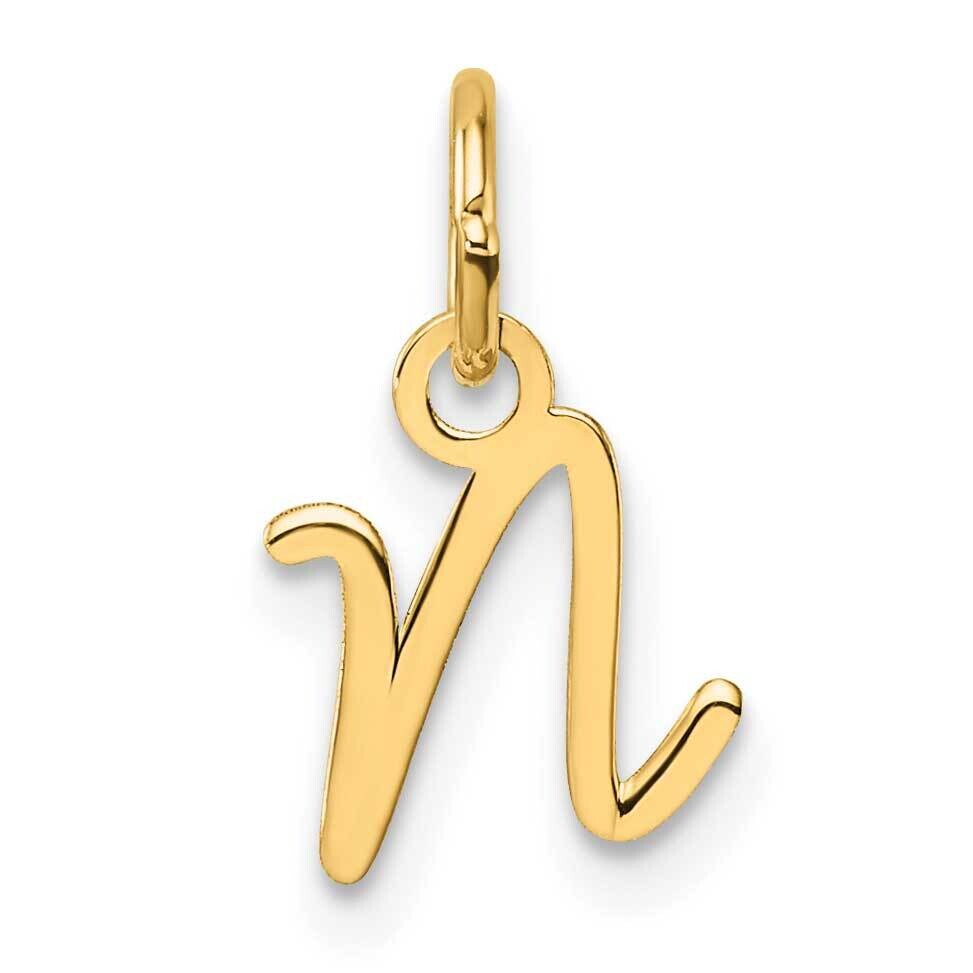 Uppercase Letter N Initial Charm 14k Gold XNA1467Y/N, MPN: XNA1467Y/N,