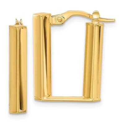 U Shape Hoop Earrings 14k Polished Gold TF2208, MPN: TF2208,