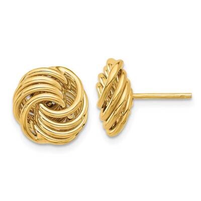 Love Knot Post Earrings 14k Polished Gold TF2342, MPN: TF2342, 196904098981