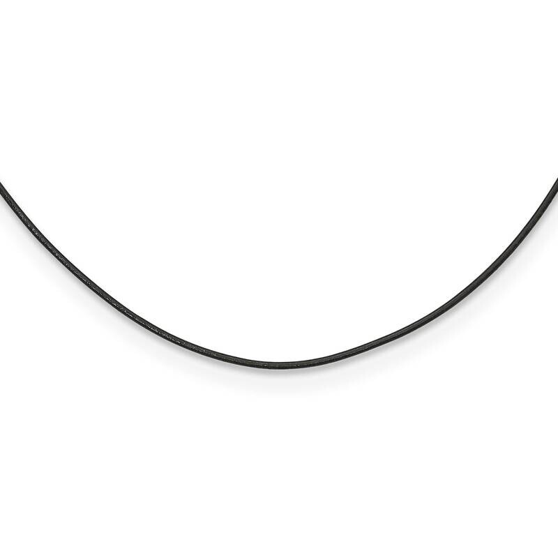 Chisel Black Leather 1.5mm Cord 20 Inch Necklace Stainless Steel SRN714-20