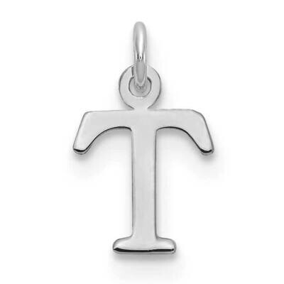 Letter T Initial Charm Sterling Silver Rhodium-Plated XNA1160SS/T, MPN: XNA1160SS/T,