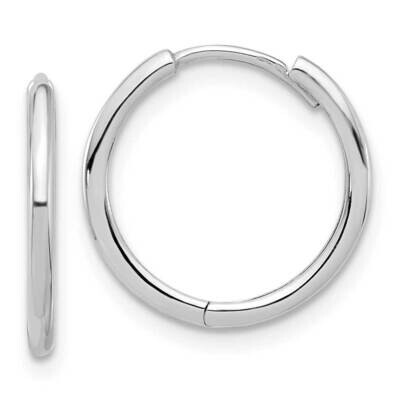 Polished Hinged Hoop Earrings 14k White Gold TF2302W, MPN: TF2302W,