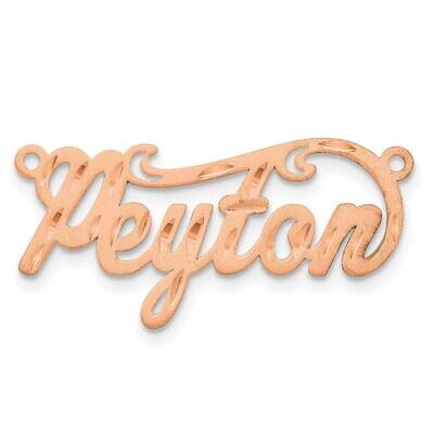 Satin Diamond-Cut Name Plate 14k Rose Gold XNA187R, MPN: XNA187R,