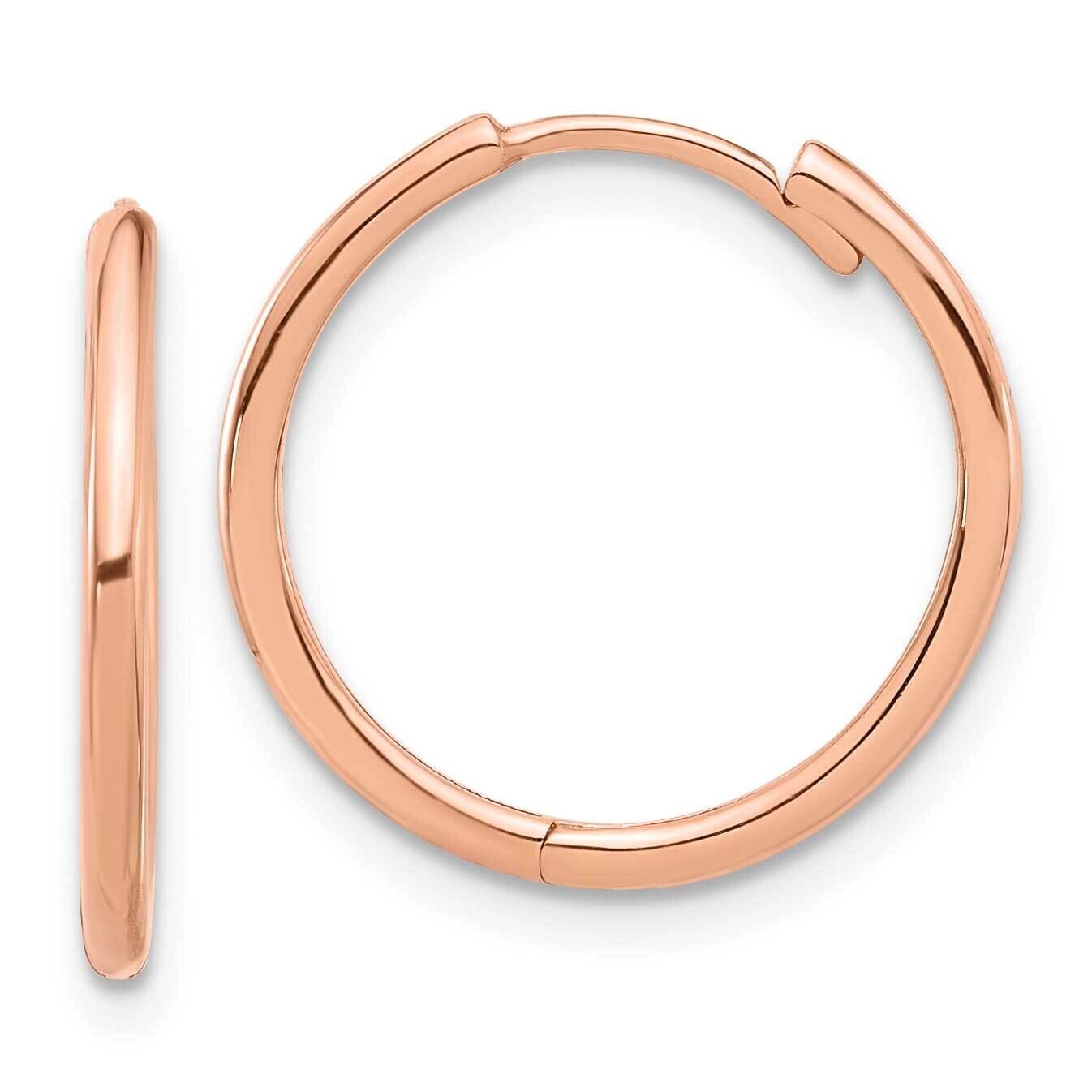 Polished Hinged Hoop Earrings 14k Rose Gold TF2303R, MPN: TF2303R,
