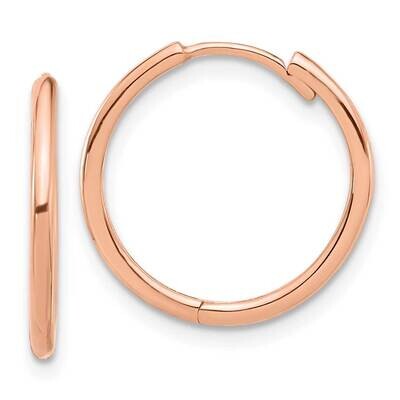 Polished Hinged Hoop Earrings 14k Rose Gold TF2303R, MPN: TF2303R,