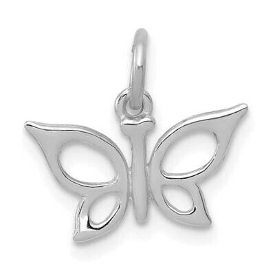 Polished Butterfly Charm 14k White Gold XAC138W, MPN: XAC138W,