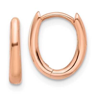 Polished Oval Hinged Hoop Earrings 14k Rose Gold TF2284R, MPN: TF2284R,