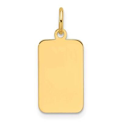 Plain .011 Gauge Engravable Rectangular Disc Charm 14k Gold XM686/11, MPN: XM686/11,