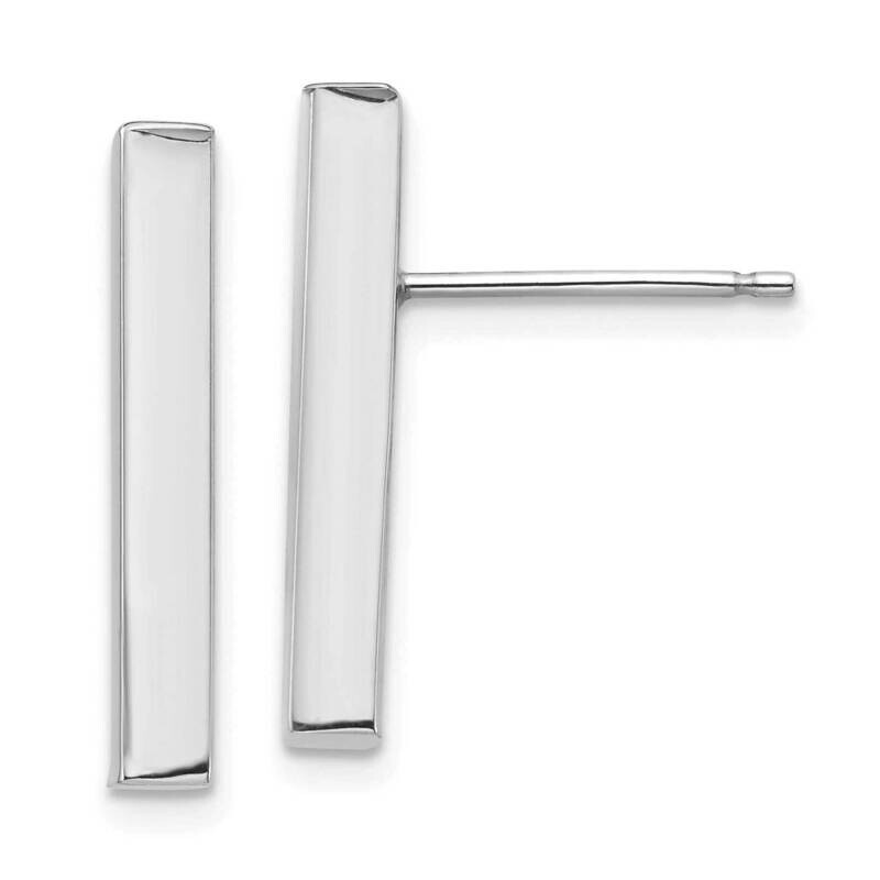Polished 3mm Post Earrings 14k White Gold TF1379W