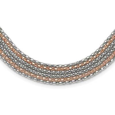 Polished Rose Ip-Plated 6 StrNecklace Stainless Steel SRN1676-18.25 by Chisel, MPN: SRN1676-18.25, …
