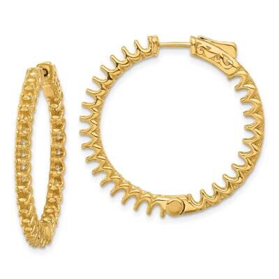 2.9Ct 58-2.3mm In Out Hoop Safety Clasp Earring Mountings 14k Gold XE3270, MPN: XE3270,